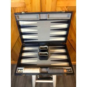 Vintage Backgammon Game Set 15.5 x10 Travel Briefcase (5969)